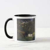 Tiger, der ein Pferd und einen schlafenden Tasse (Links)