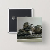 Tiger, der einen Alligator, 1832 (Bronze, Button (Vorne & Hinten)