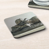 Tiger, der einen Alligator, 1832 (Bronze, Getränkeuntersetzer (Linke Seite)