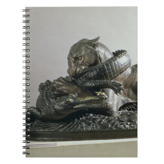 Tiger, der einen Alligator, 1832 (Bronze, Notizblock (Vorderseite)