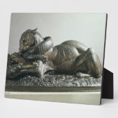 Tiger, der einen Alligator liebt, 1832 (Bronze) Fotoplatte (Seite)