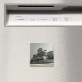 Tiger, der einen Alligator liebt, 1832 (Bronze) Magnet (In Situ (Geschirrspüler))