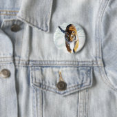 Tiger, der in Schnee läuft Button (Beispiel)