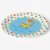 Tiger des Zirkus-Zug-| | personalisiert Pappteller (Schrägansicht)