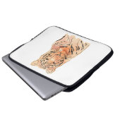Tiger-Design auf einem Laptop-Sieb Laptopschutzhülle (Vorne Knopf)