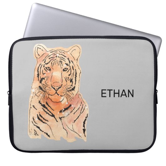 Tiger-Design auf einem Laptop-Sieb Laptopschutzhülle (Vorderseite)