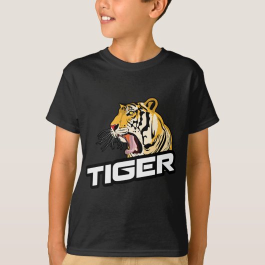 TIGER-DESIGN AUF T - SHIRT (Vorderseite)