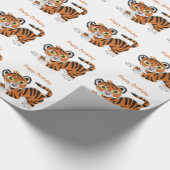 Tiger Design Birthday Gift Geschenkpapier (Ecke)