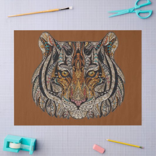 Tiger Design Decoupage Seidenpapier (Basteln)