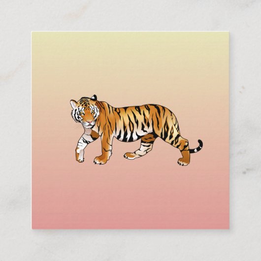 Tiger Design Encryption Card Begleitkarte (Rückseite)