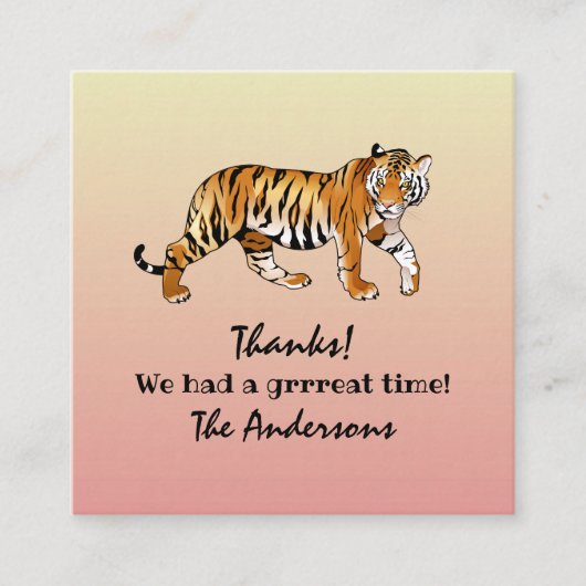 Tiger Design Encryption Card Begleitkarte (Vorderseite)