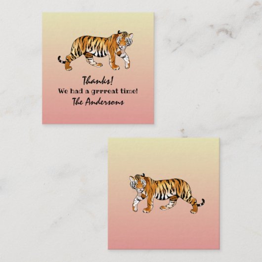 Tiger Design Encryption Card Begleitkarte (Vorne/Hinten)