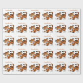 Tiger-Design Geburtstagsgeschenk Geschenkpapier (Flach)
