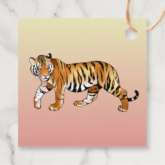 Tiger Design Geschenkanhänger (Rückseite)