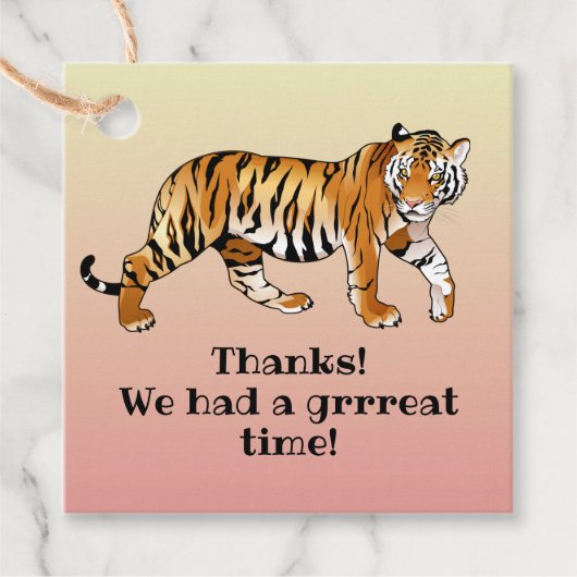 Tiger Design Geschenkanhänger (Vorderseite)