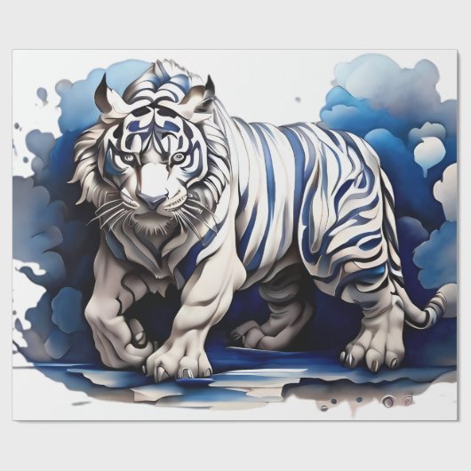 Tiger-Design Geschenkpapier (Flach)