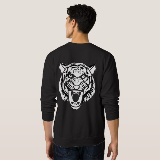 Tiger Design Hoodie (Schwarz voll)