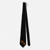 Tiger Design Orange/Black Team Mascot Necktie Krawatte (Vorderseite)