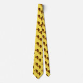 Tiger Design Orange/Black Team Mascot Necktie Krawatte (Vorderseite)