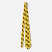 Tiger Design Orange/Black Team Mascot Necktie Krawatte (Rückseite)