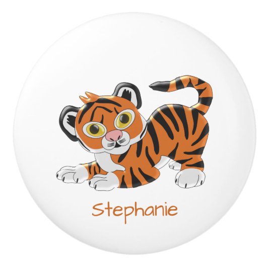 Tiger Design Personalised Keramikknauf (Vorderseite)