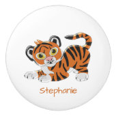 Tiger Design Personalisiert Keramikknauf (Vorderseite)