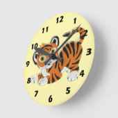 Tiger Design Runde Wanduhr (Winkel)