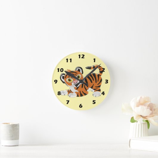 Tiger Design Runde Wanduhr (Zuhause)