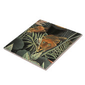 "Tiger - Detail aus dem Traum" von Henri Rousseau Fliese (Seite)