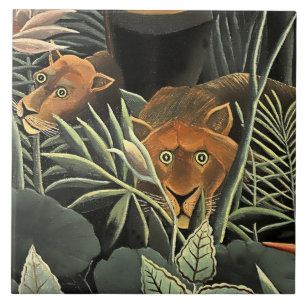 „Tiger - Detail aus Der Traum“ von Henri Rousseau Fliese