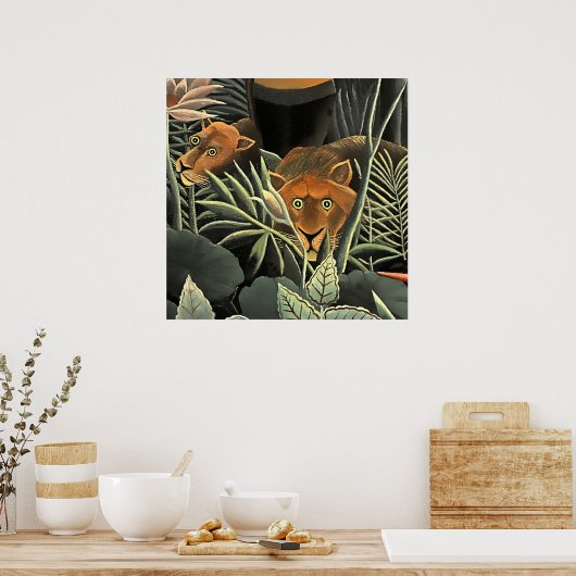 "Tiger - Detail from The Dream" Poster (Küche)