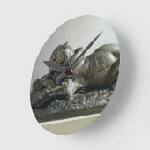 Tiger devouring an alligator, 1832 (bronze) runde wanduhr (Winkel)