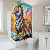 Tiger Dinosaur Duschvorhang (Beispiel)