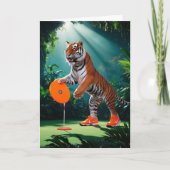 Tiger Disk Golfer Card Karte (Vorderseite)