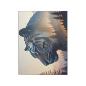 Tiger Doppelexposition Tierart Wildnis Notizblock (Rotiert)