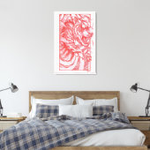 Tiger Dotwork tora Leinwanddruck (Insitu (Schlafzimmer))