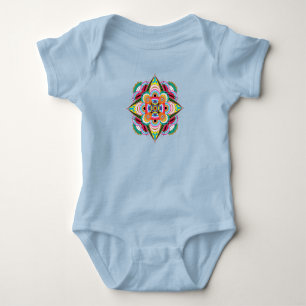 Tiger Dragon Mandala Baby One-Piece Bodysuit Strampler