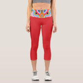 Tiger Dragon Mandala Capri Leggings (Vorderseite)