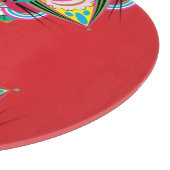 Tiger Dragon Mandala Glass Cutting Board Schneidebrett (Ecke)