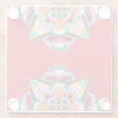 Tiger Dragon Mandala Glass Untersetzer (Rückseite)