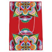 Tiger Dragon Mandala Mittlere Geschenktasche Geschenktüte (Rückseite)