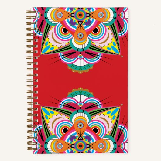Tiger Dragon Mandala Notebook 5.5x8.5 Notizblock (Vorderseite)