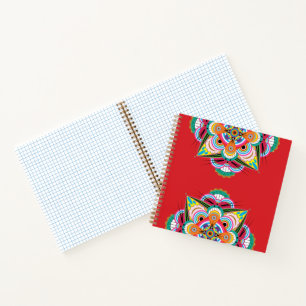 Tiger Dragon Mandala Notebook 8.5x8.5 Notizblock