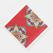 Tiger Dragon Mandala Paper Napkins Serviette (Ecke)