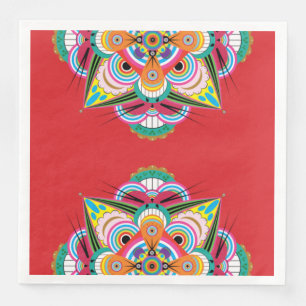 Tiger Dragon Mandala Paper Napkins Serviette