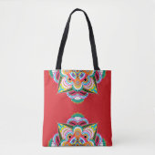 Tiger Dragon Mandala Schulter Tasche (2 Größen) (Vorderseite)