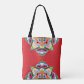 Tiger Dragon Mandala Schulter Tasche (2 Größen) (Rückseite)