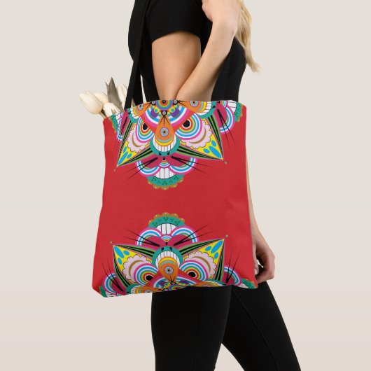 Tiger Dragon Mandala Schulter Tasche (2 Größen) (Von Nahem)