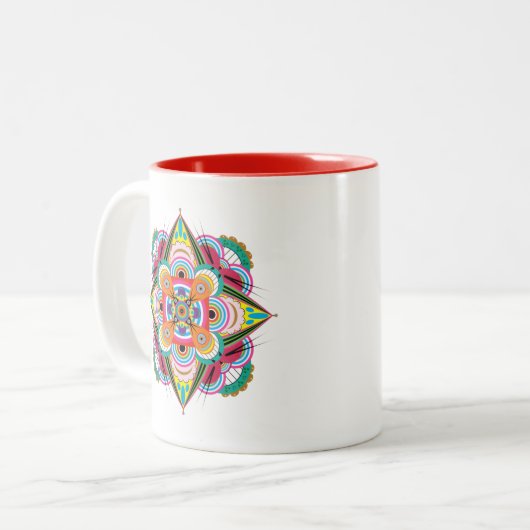 Tiger Dragon Mandala Tasse (Vorderseite Links)