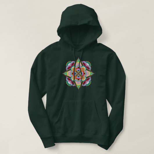 Tiger Dragon Mandala Unisex Pullover Hoodie (Design vorne)